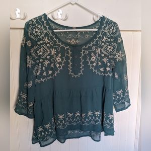 Free People embroidered top